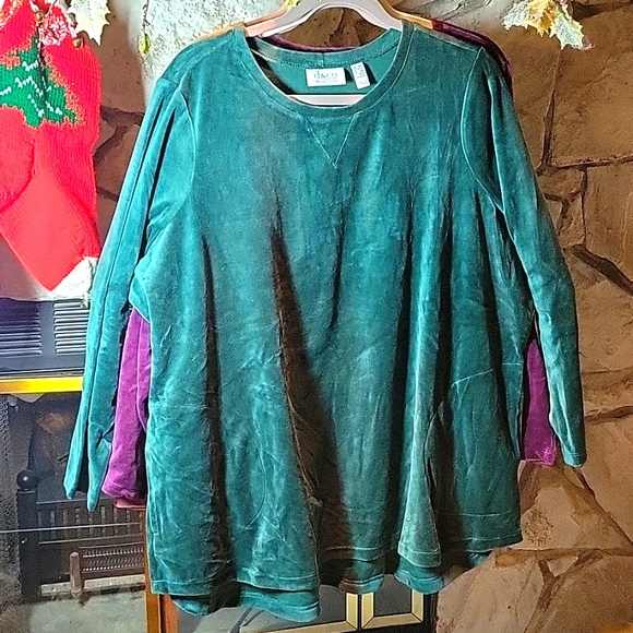 Velour, Denim & Company Active, Set of 4 Tunics with pockets Size 2X P - Picture 2 of 8